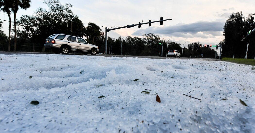 ‘Baseball Size’ Hail Falls in Texas as Storms Whip Across South