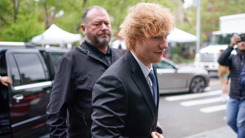 Musician Ed Sheeran sang and played guitar on the stand during copyright infringement trial