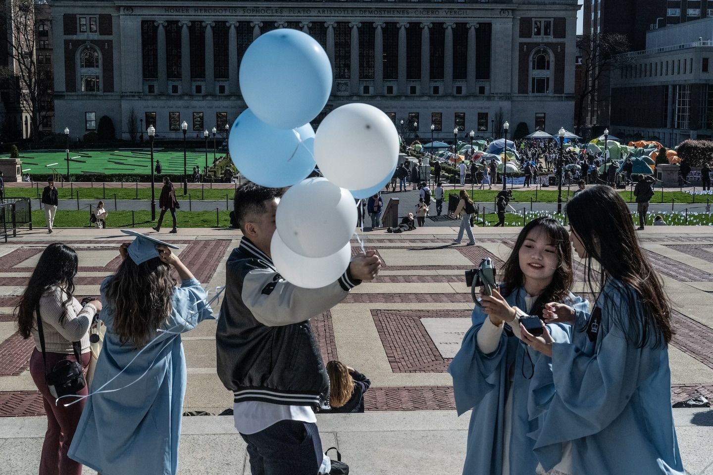 Commencement photos and protests define two realities at Columbia