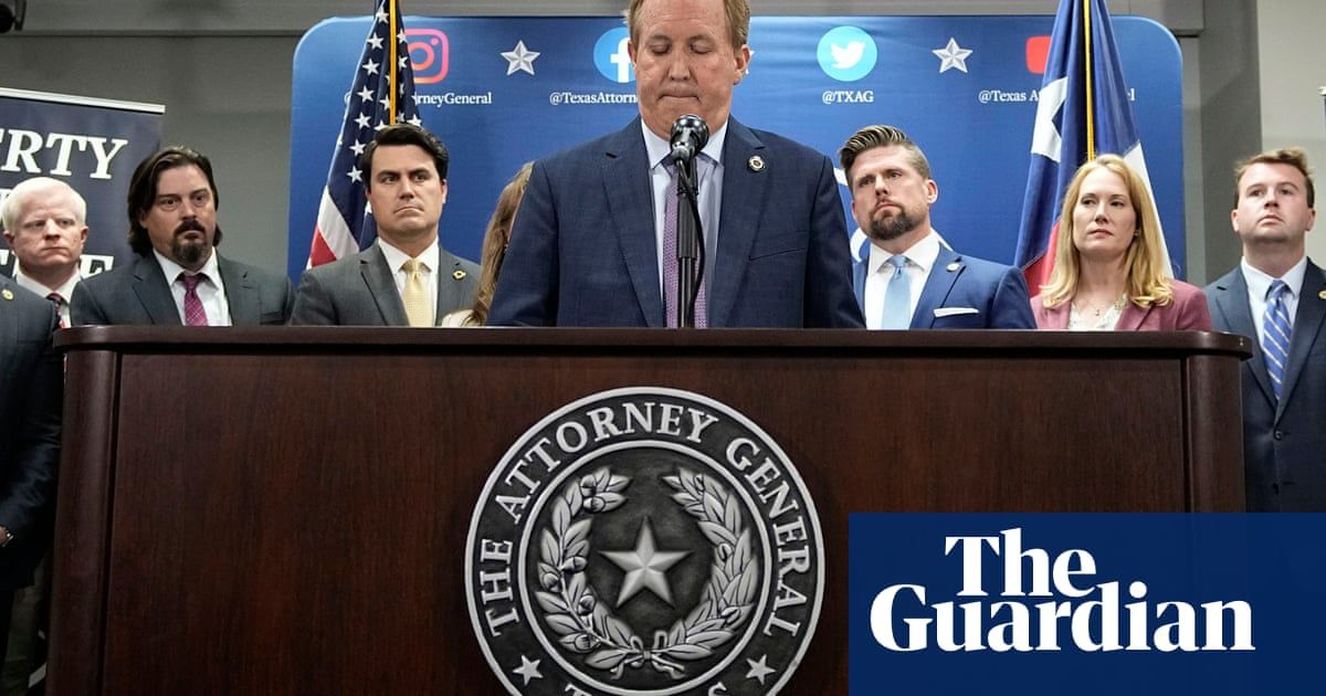 Texas attorney general urges supporters to protest at capitol ahead of impeachment vote