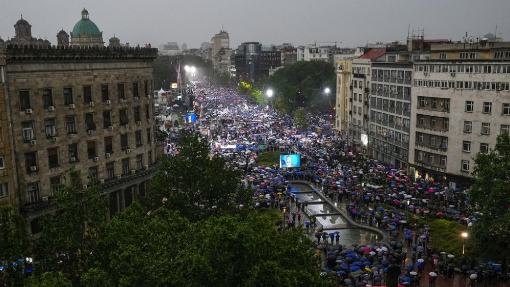 Pro-government rally held in Serbia amid growing discontent after mass shootings