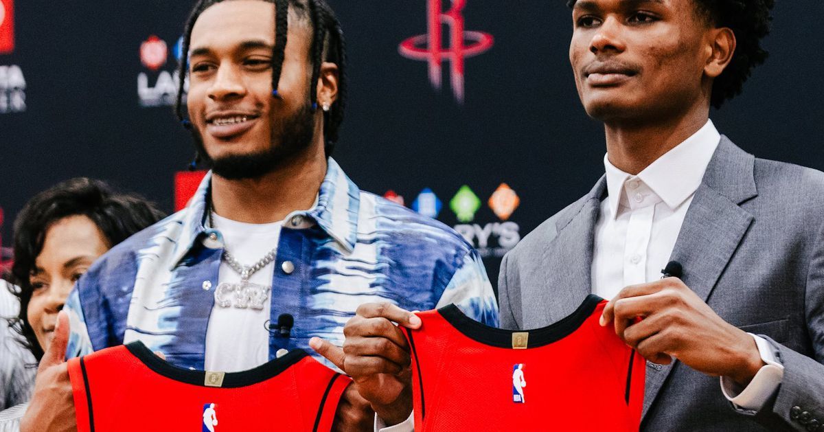 Rockets introduce Amen Thompson and Cam Whitmore