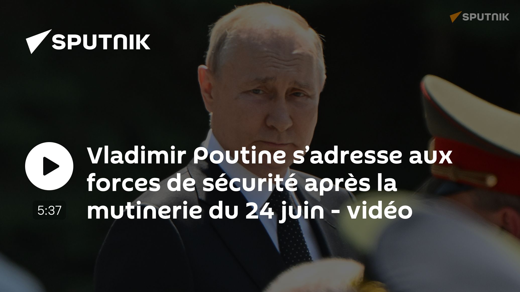 Vladimir Poutine s’adresse aux forces de sécurité après la mutinerie du 24 juin - vidéo