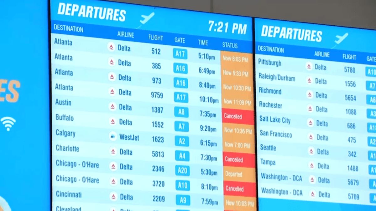 Dozens of cancellations, delays at Logan Airport