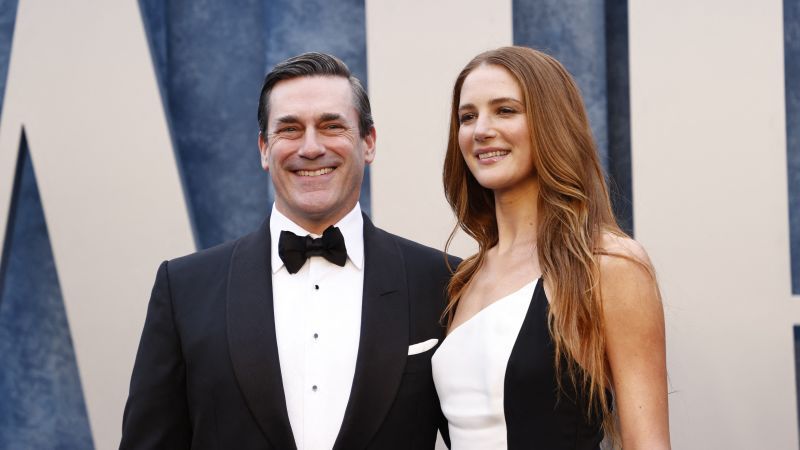 Jon Hamm says it's 'exciting' to be married to 'Mad Men' co-star Anna Osceola