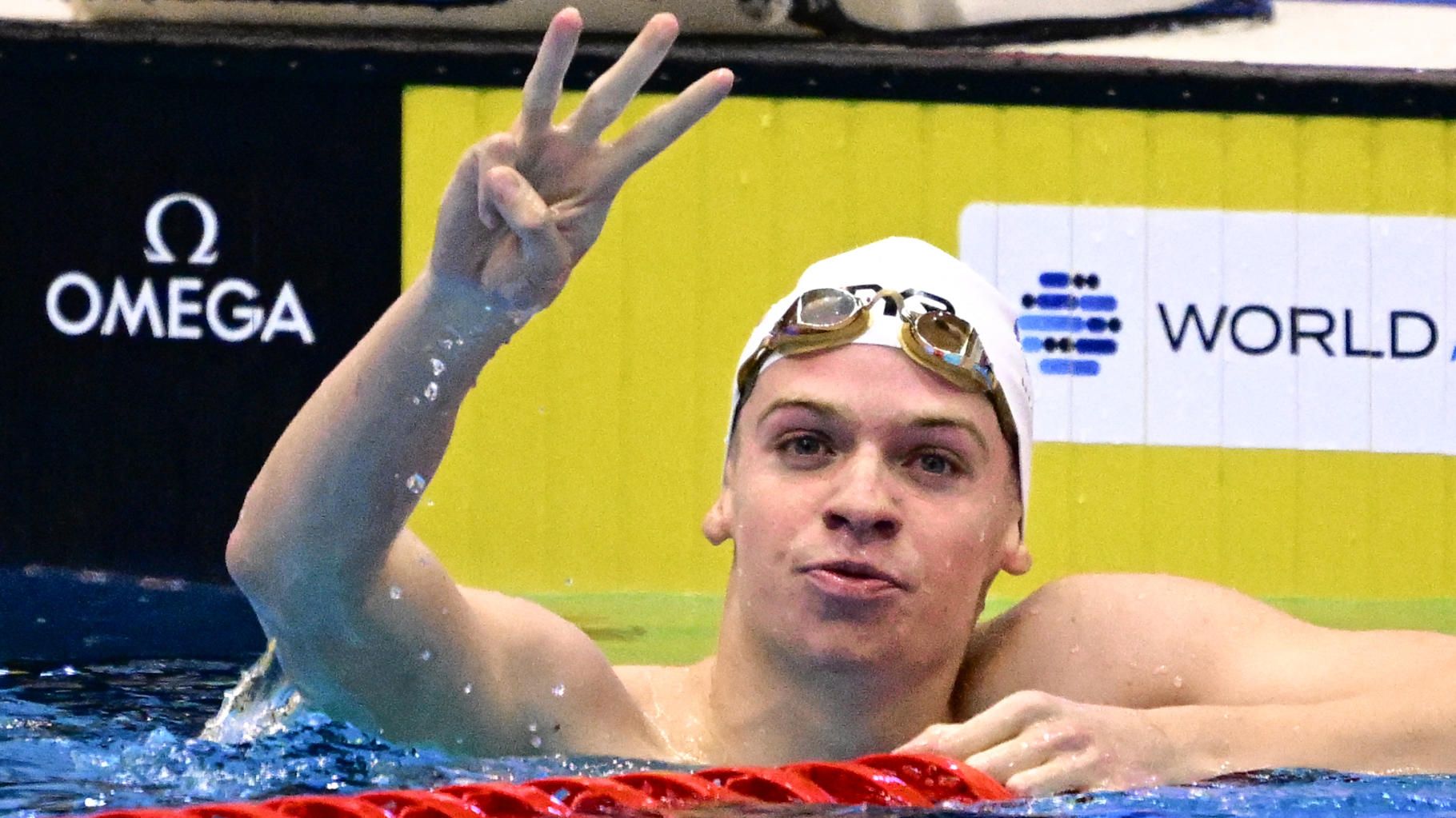 Léon Marchand médaille d’or du 200m 4 nages aux Mondiaux de natation de Fukuoka