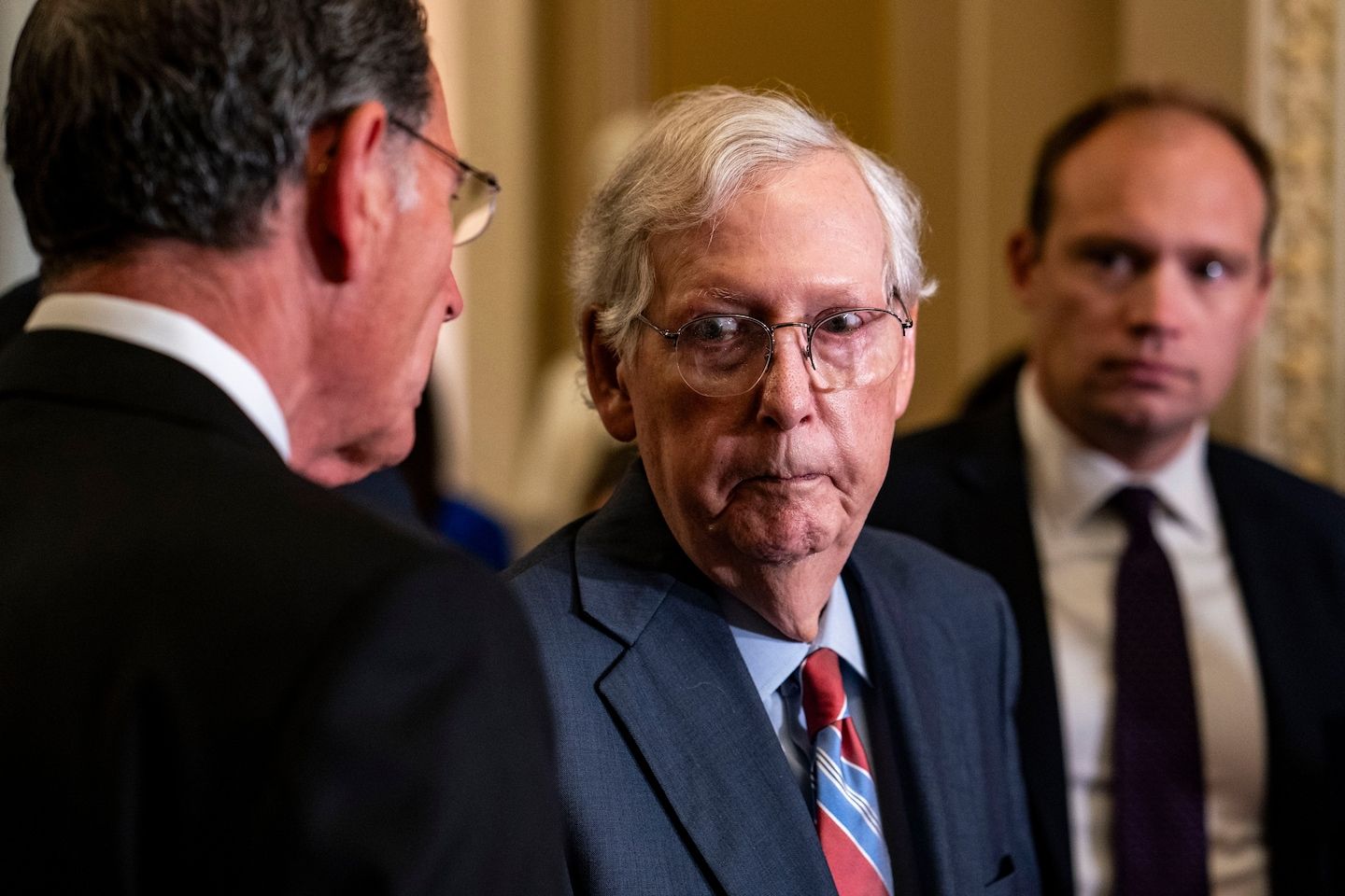 Mitch McConnell back to work after freeze-up, offers no health updates