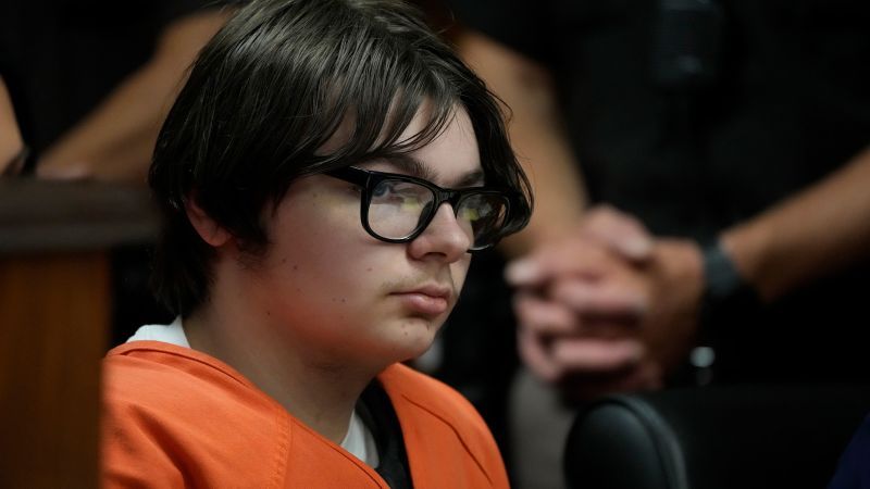 Oxford High School shooter Ethan Crumbley in court today for hearing on whether he should spend life in prison