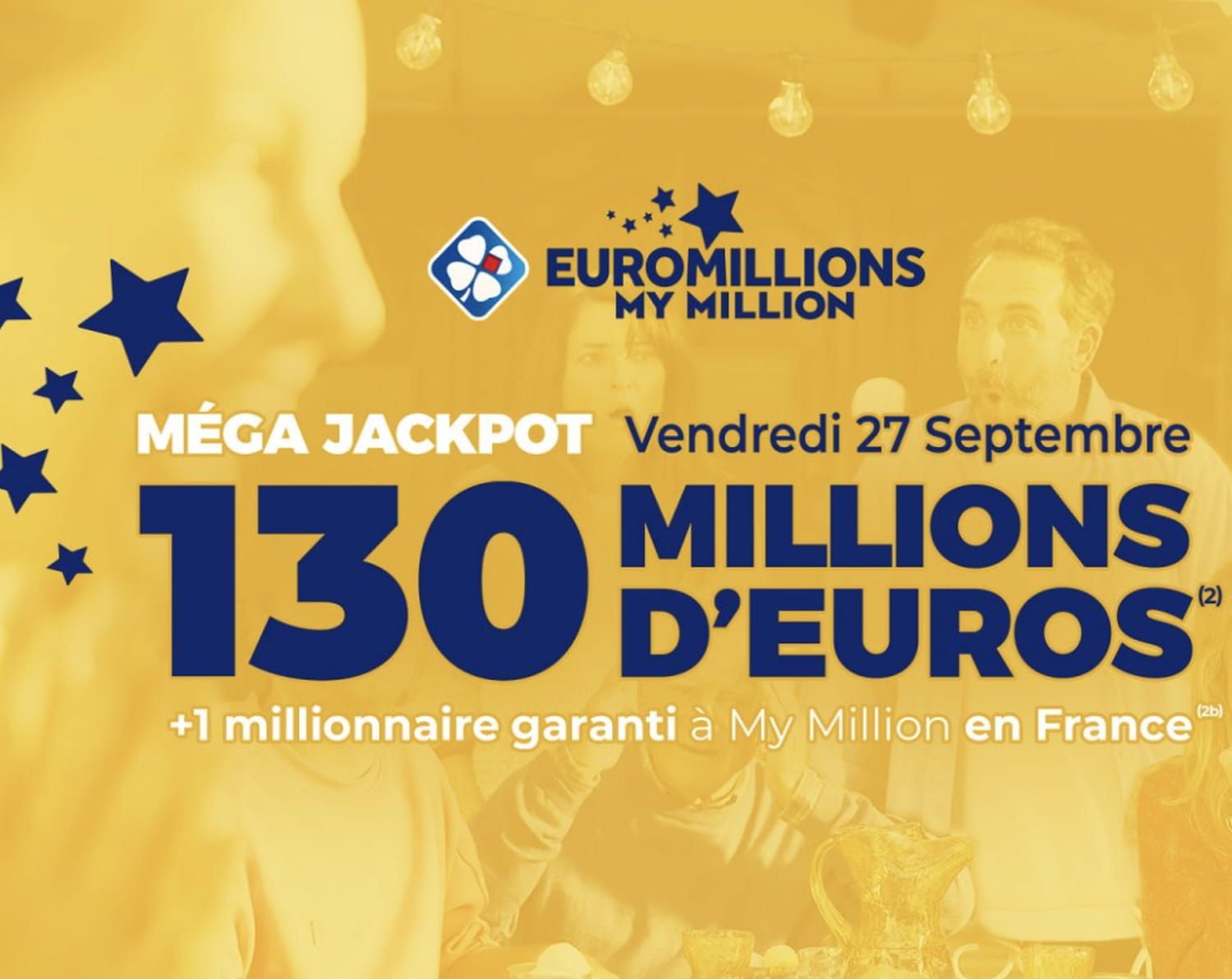 Résultat de l'Euromillions (FDJ) : le tirage du vendredi 27 septembre 2024, 130 millions d'euros en jeu