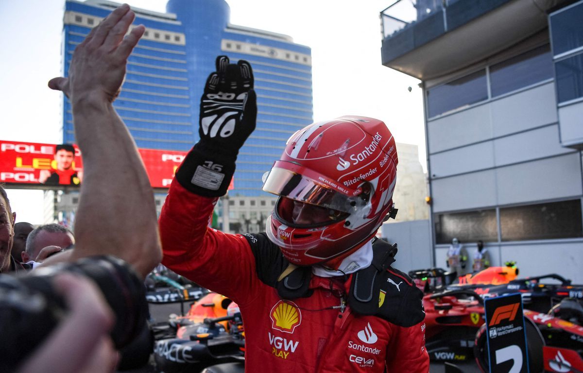 Formule 1 : Charles Leclerc signe la première pole position de Ferrari cette saison à Bakou