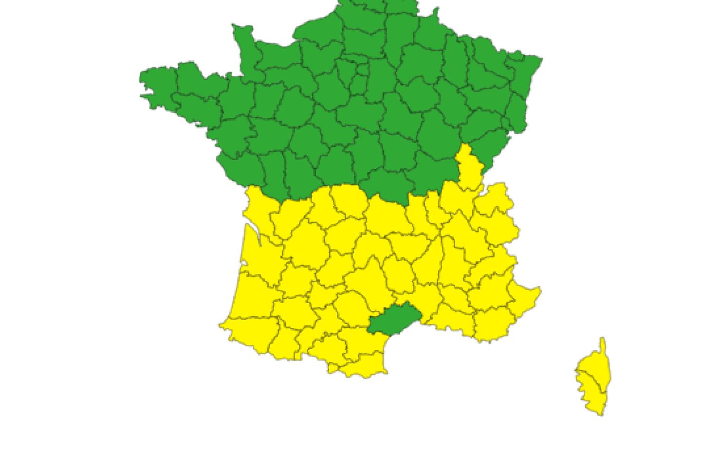 Orages : 42 départements placés en vigilance jaune