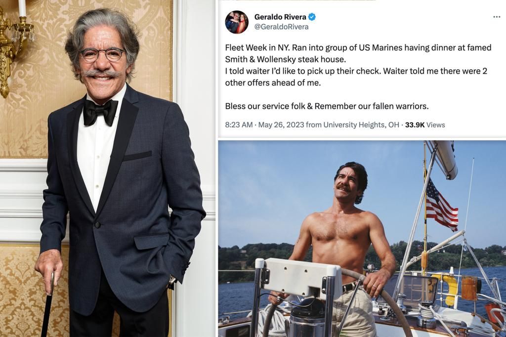 Geraldo Rivera foiled trying to buy dinner for Fleet Week Marines