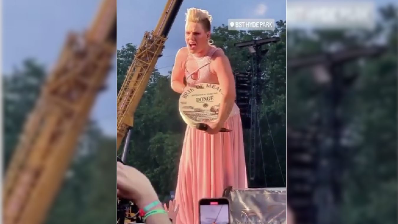 La chanteuse Pink reçoit les cendres d’un défunt et un brie de Meaux sur scène en plein concerts