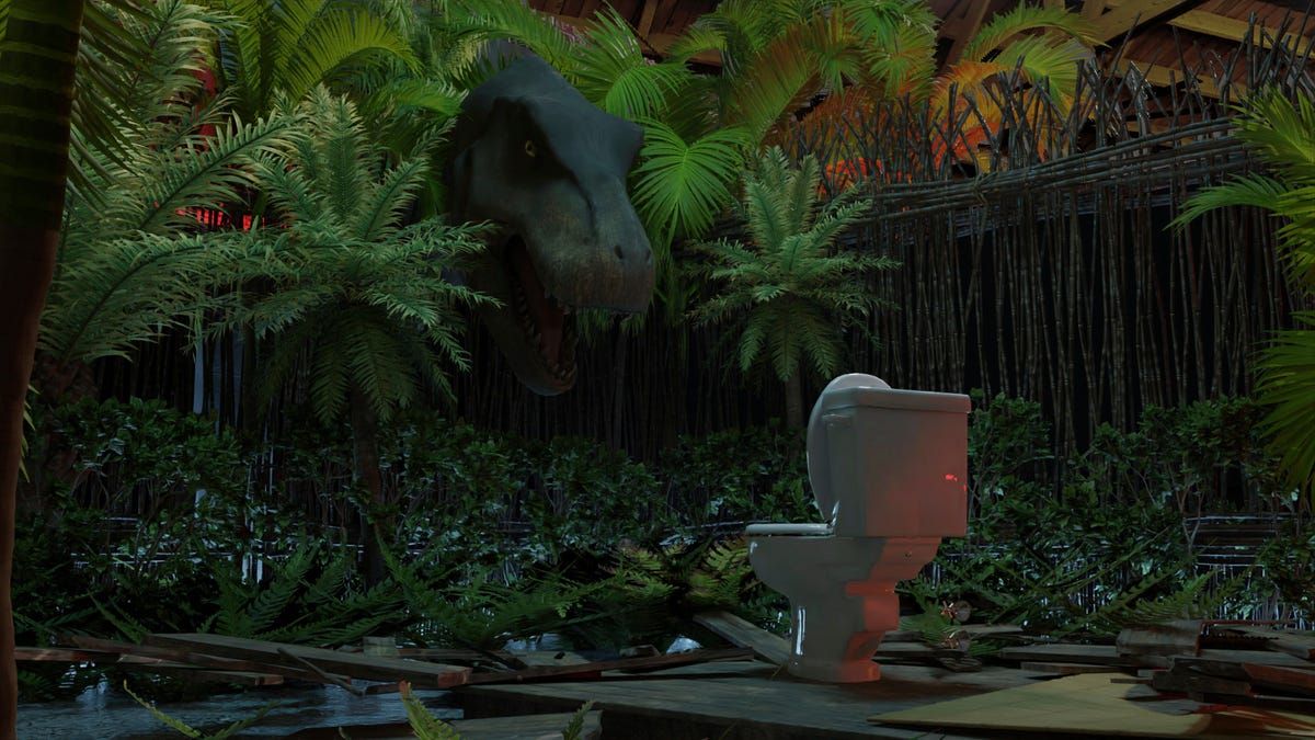 Jurassic Park 30th Anniversary Toilet at San Diego Comic-Con