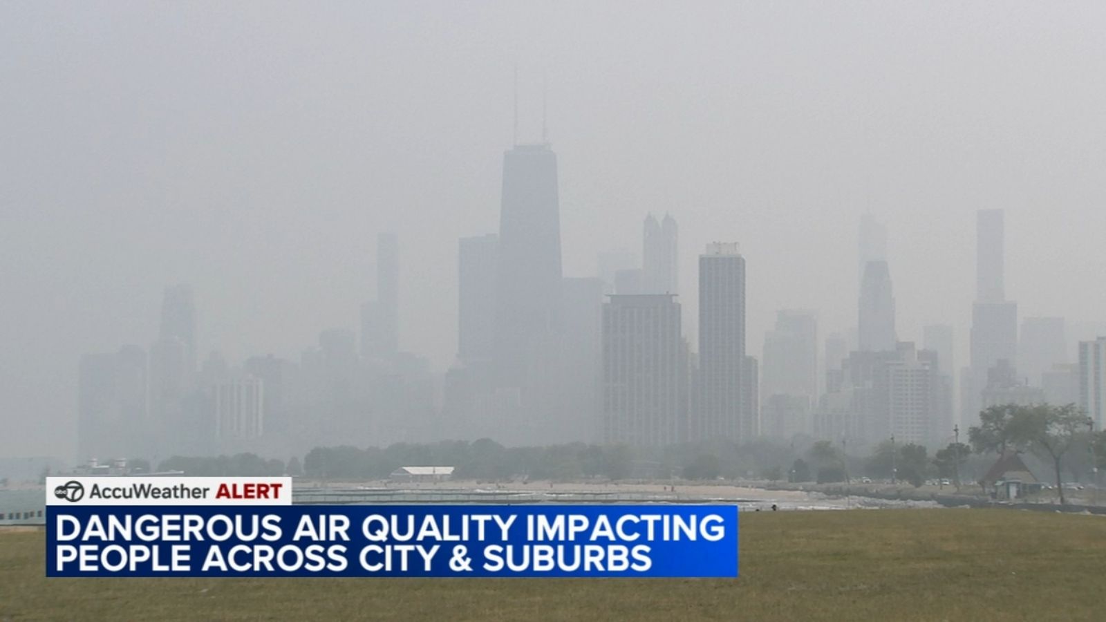 Air quality alerts remain in effect for Chicago area due to smoke from Canadian wildfires