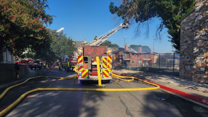 Several families displaced after apartment building fire in Leon Valley