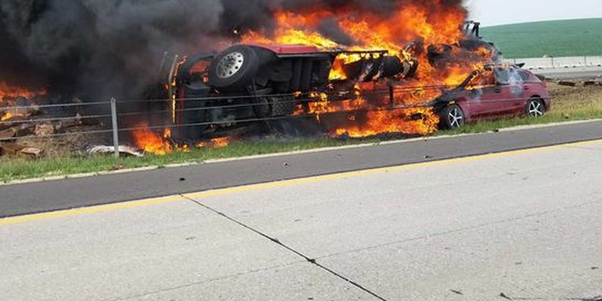 DEVELOPING: Fiery crash off I-80 near West Branch, Wednesday afternoon, delays and detour