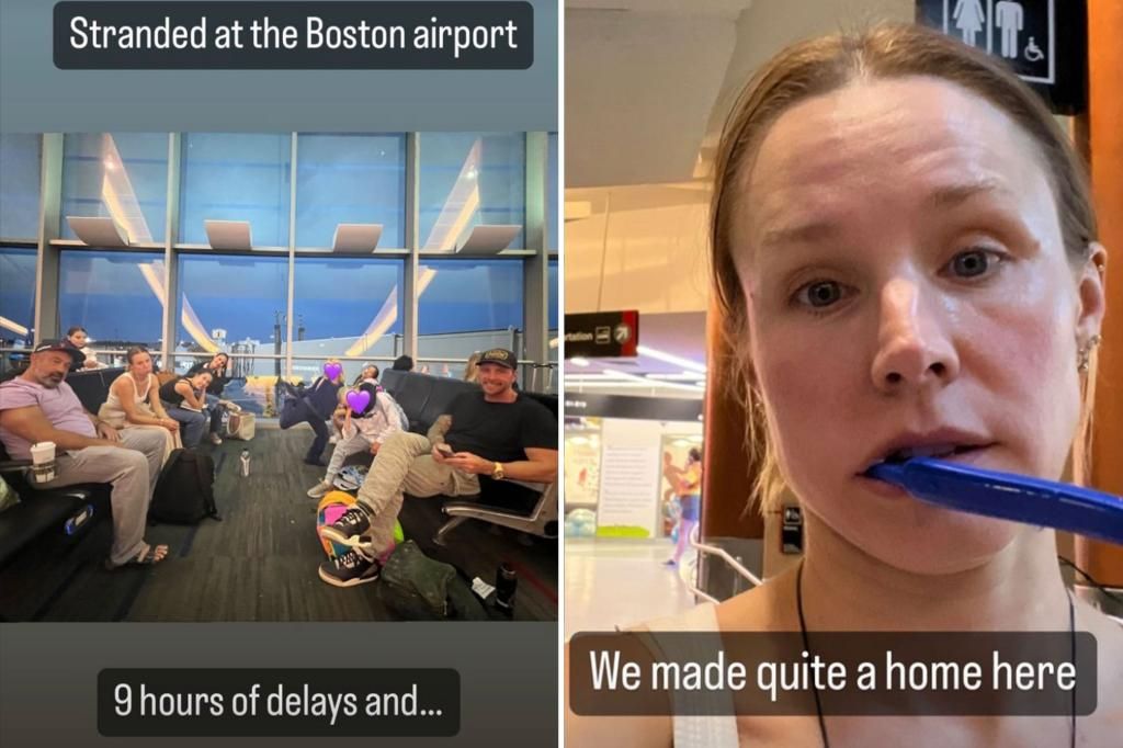 Kristen Bell, Dax Shepard 'kicked out' of Boston airport following delay