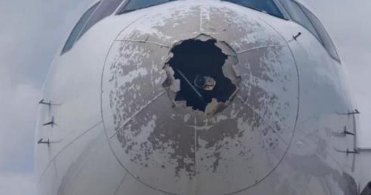 Fuselage brisé, ailes abîmées... Panique à bord d’un vol Milan-New York après un violent orage de grêle