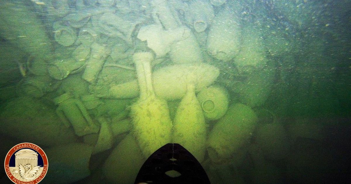 Wreck of ancient Roman cargo ship found off the coast near Rome