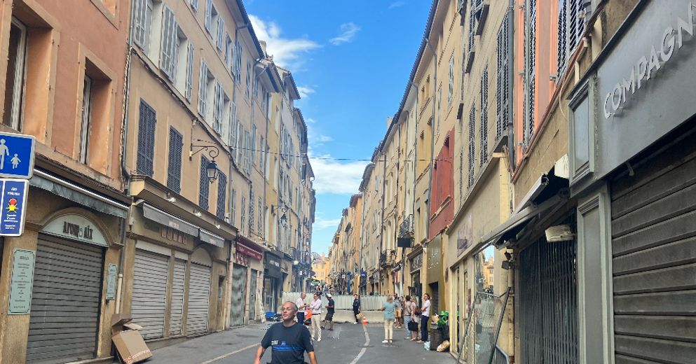 Aix-en-Provence : des immeubles fragilisés rue des Cordeliers, les riverains évacués