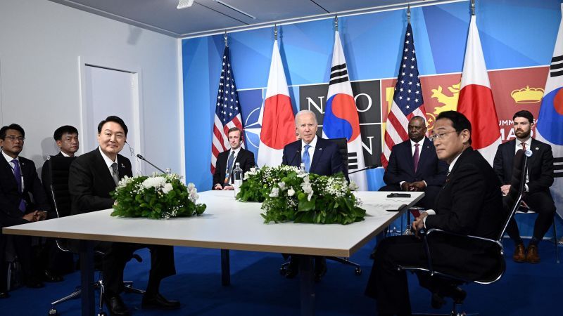 Biden to meet with leaders of South Korea, Japan at Camp David