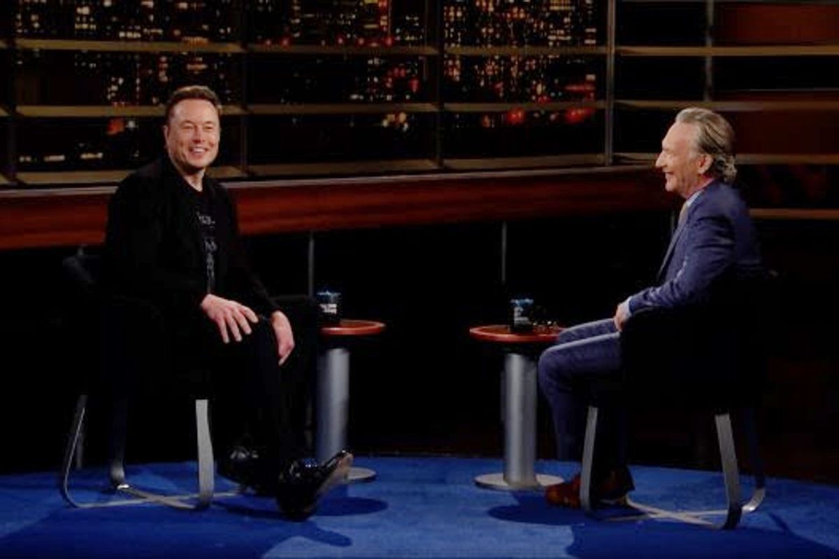 Bill Maher calls Elon Musk "a likable guy" in exclusive "Real Time" interview