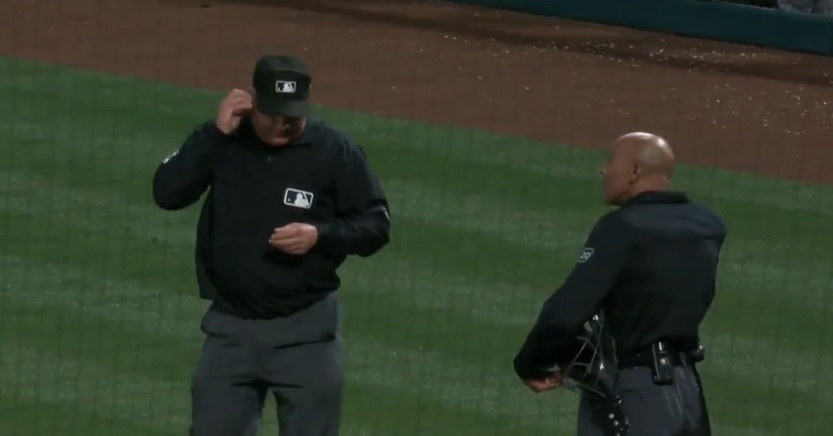 An MLB umpire mocked a challenge into a hot mic, then overturned their incorrect call