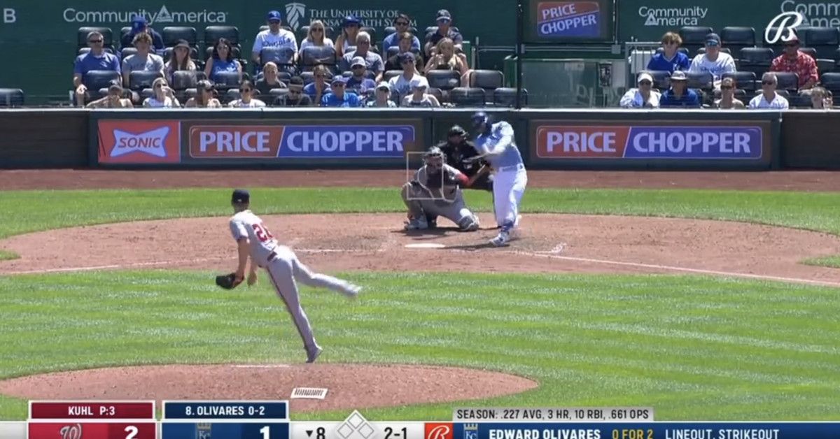 A Royals hitter mashed a home run so hard it broke the scoreboard