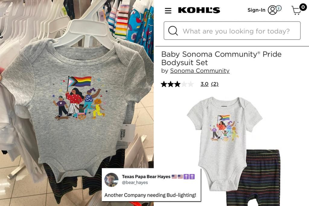 Kohl's facing boycott calls over Pride onesie for babies