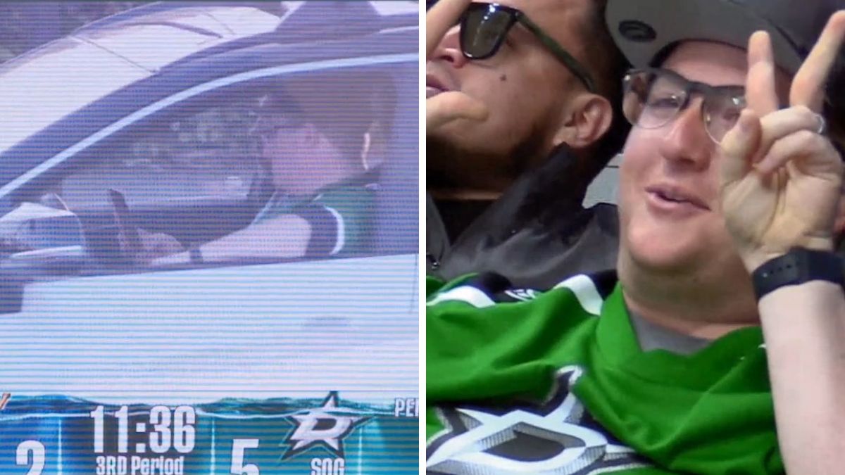 Mark Rober uses jumbotron to shame texting drivers at San Jose Sharks game