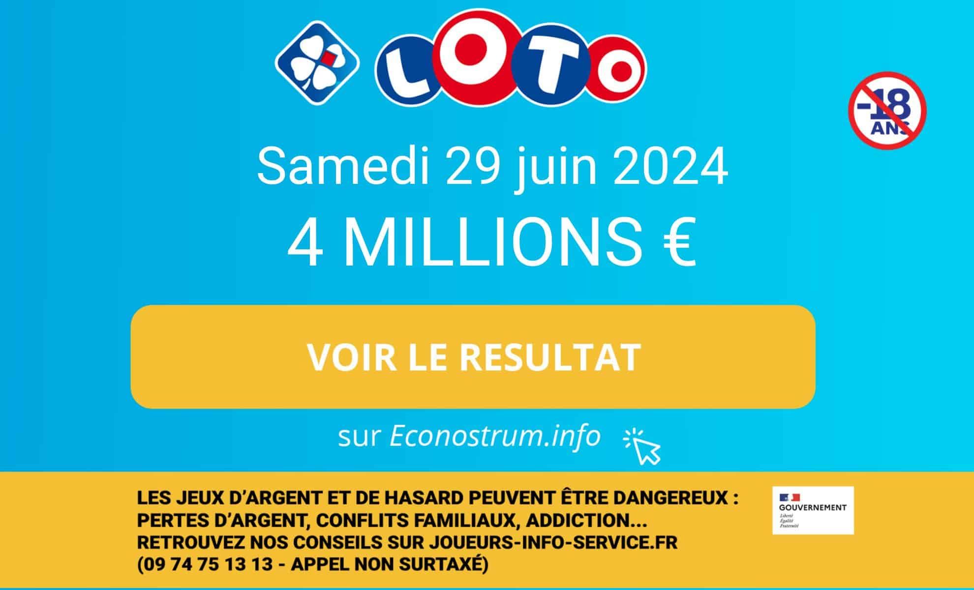 Tirage Loto de la FDJ : les résultats du samedi 29 juin (En direct)