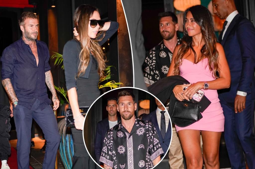 David, Victoria Beckham enjoy dinner with Lionel Messi, Antonela Roccuzzo