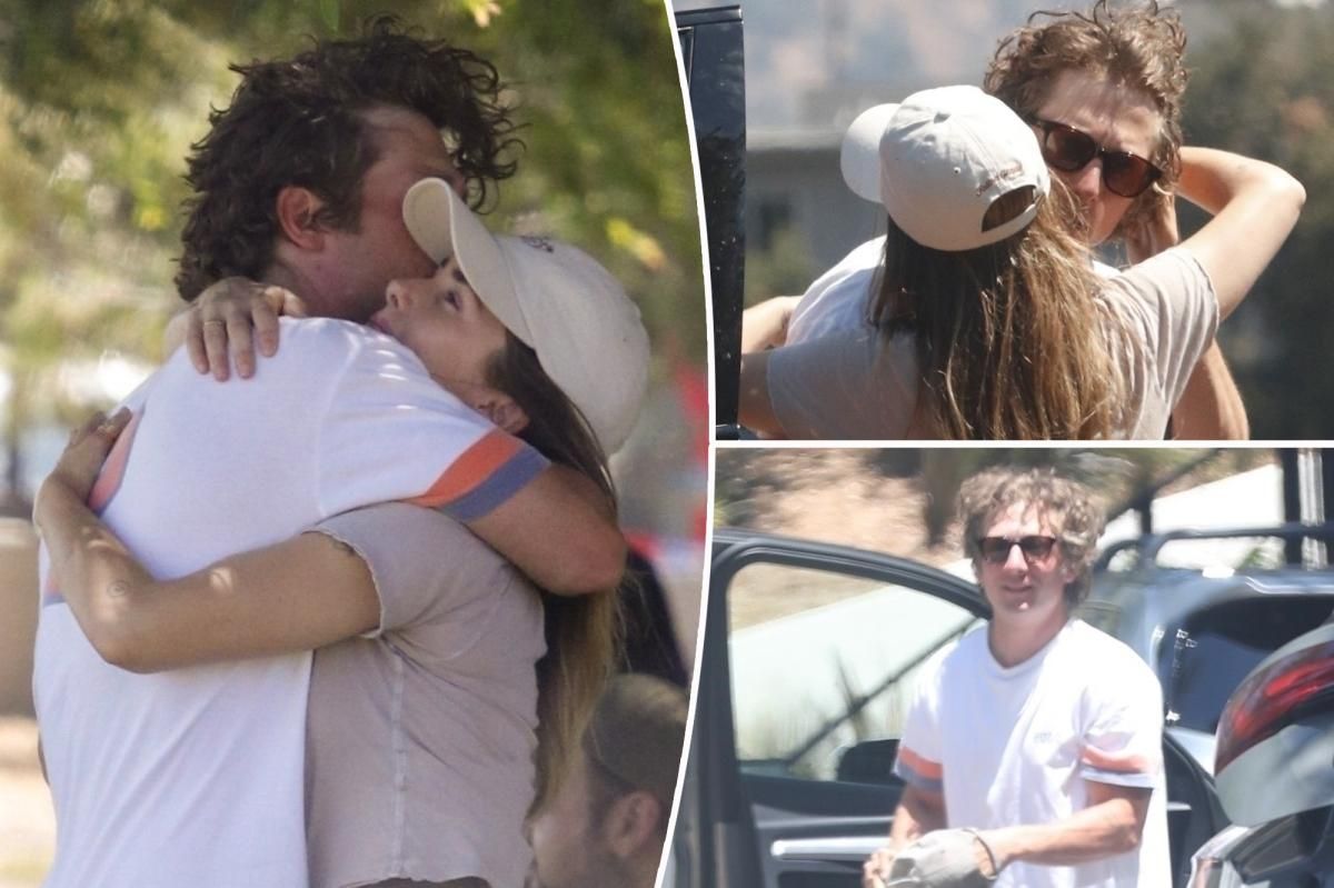 Jeremy Allen White kisses estranged wife at daughter's soccer game