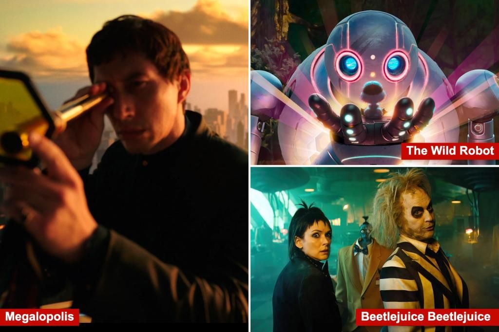 'Megalopolis' flops at the box office as 'The Wild Robot' takes top spot