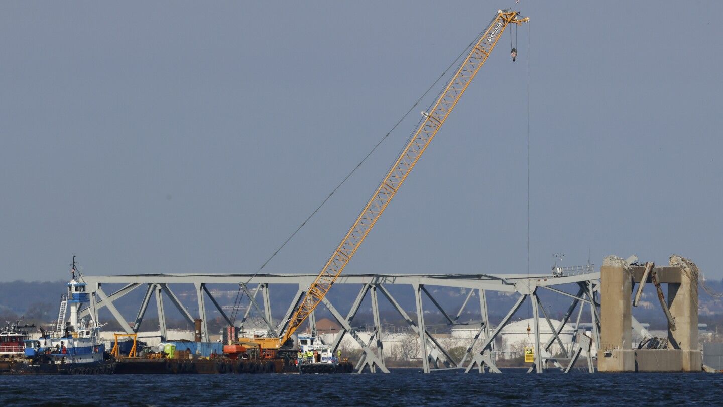 Baltimore bridge: Cranes and barges to remove collapse wreckage