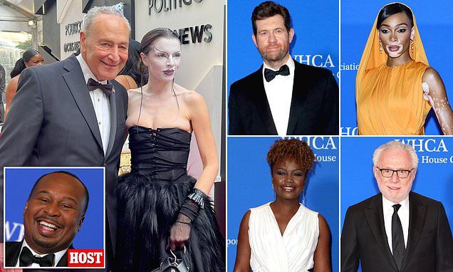 Julia Fox and Chuck Schumer arrive at the White House Correspondents' Association Dinner