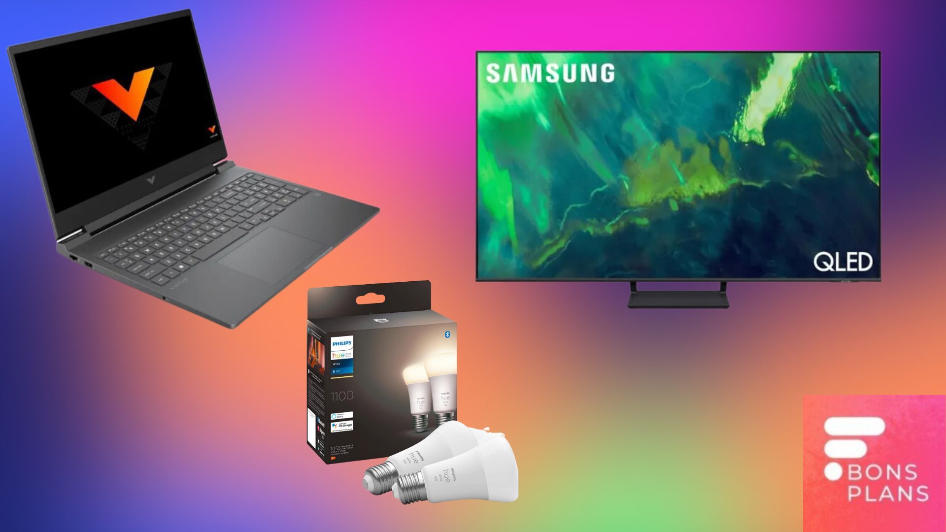 TV QLED Samsung 55" (100 Hz) à prix cassé, PC gamer (RTX 4060) en promo et pack Philips Hue pas cher