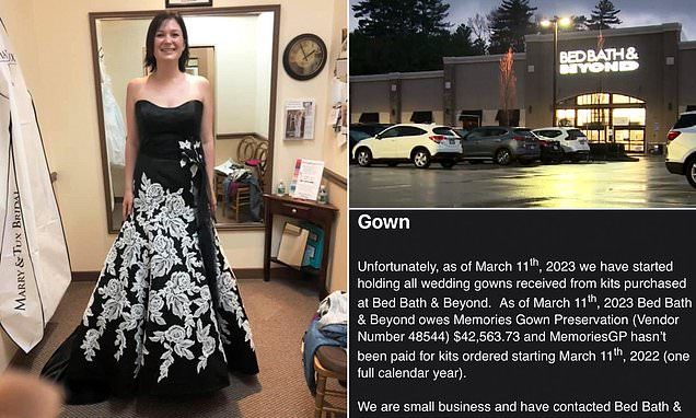 Woman's wedding dress held 'hostage' over $42,000 billing dispute with Bed Bath & Beyond