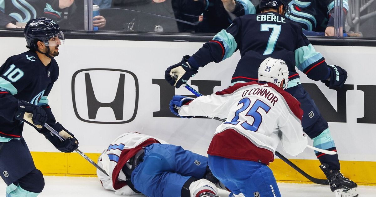 As Game 7 of Kraken-Avalanche series nears, focus is still on Jordan Eberle’s hit on Andrew Cogliano