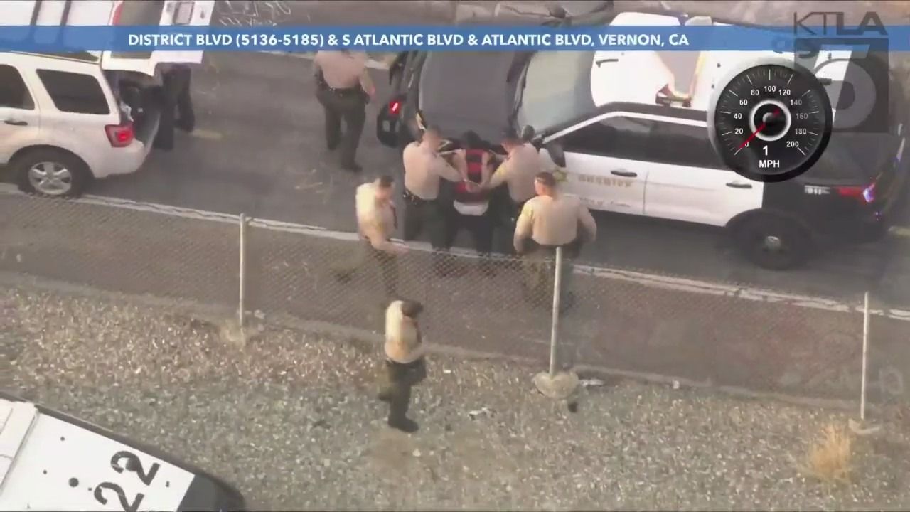 Carjacking suspect in custody after pursuit in L.A. County