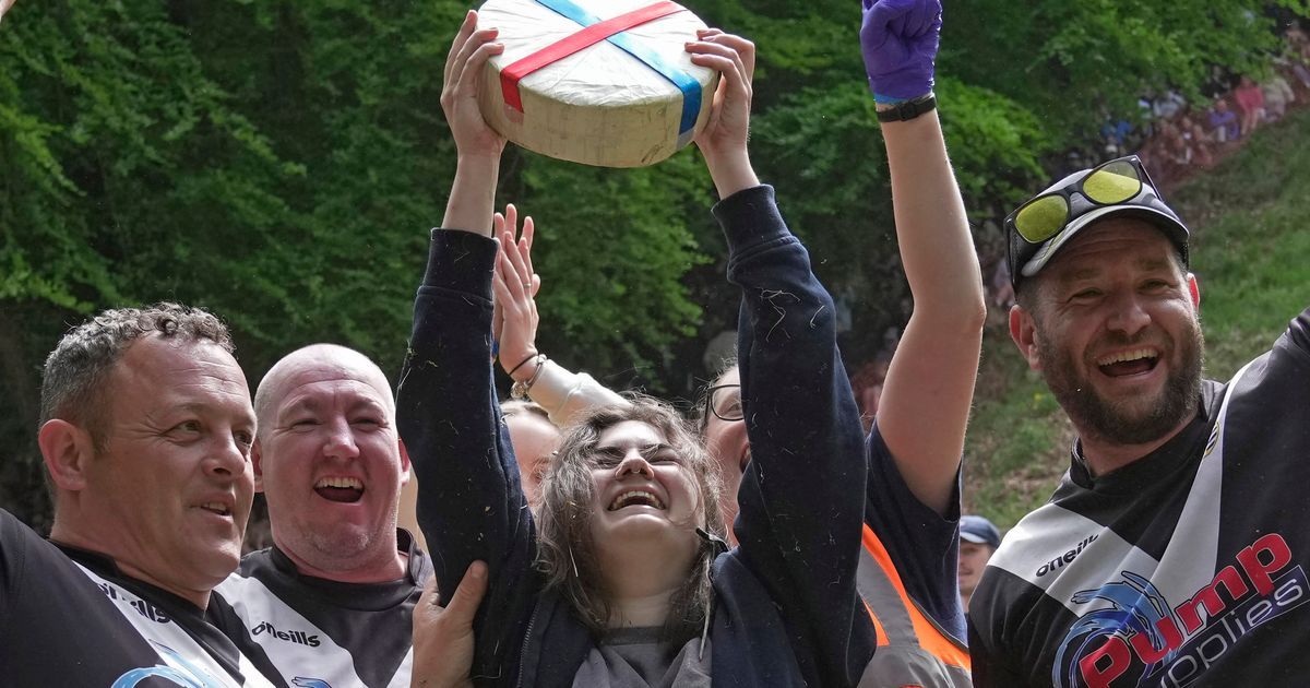 Woman Wins UK Cheese-Rolling Race In Most Terrifying Way