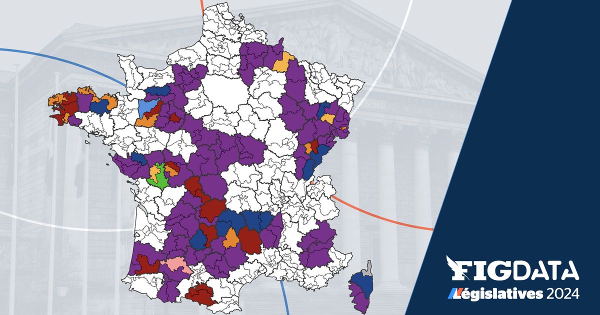 Résultats Législatives 2024 : la carte des candidats arrivés en tête au premier tour