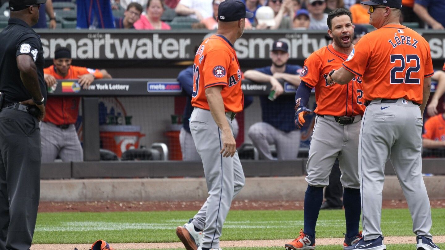 Altuve ejected for 2nd time in MLB career when called out on what appeared to be foul ball