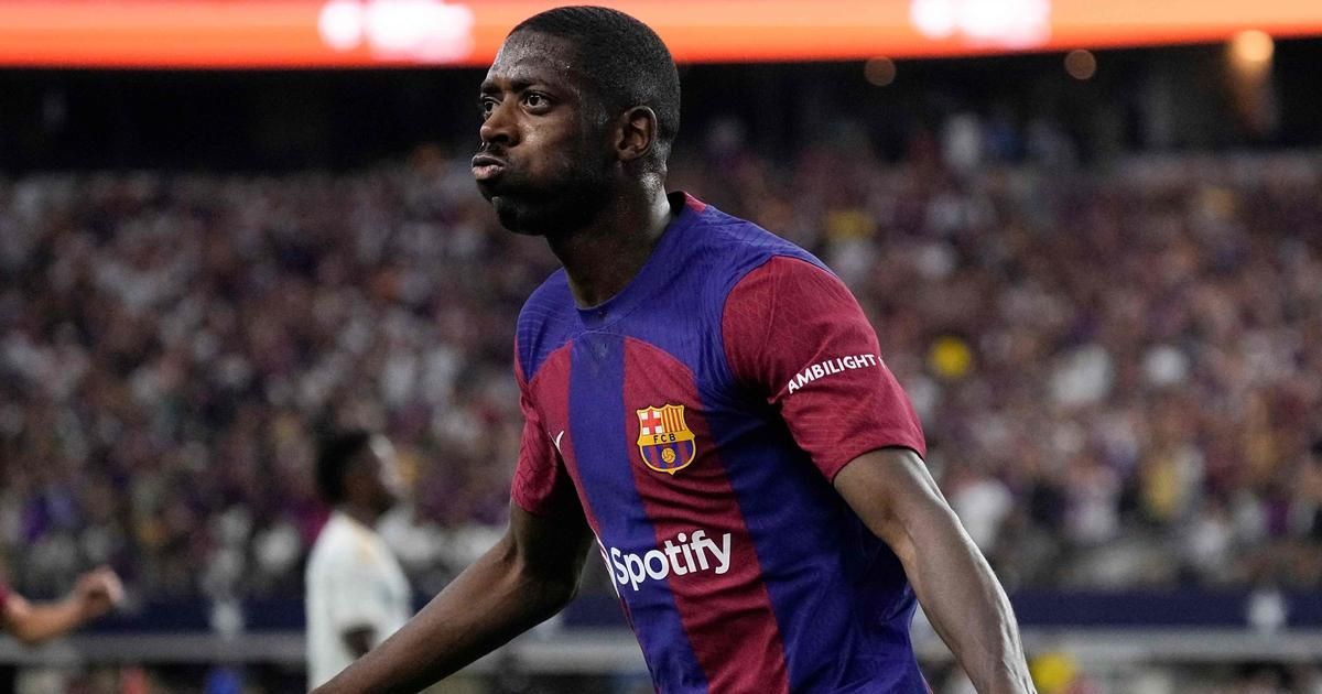 Foot : Dembélé buteur, le Barça domine le Real en amical