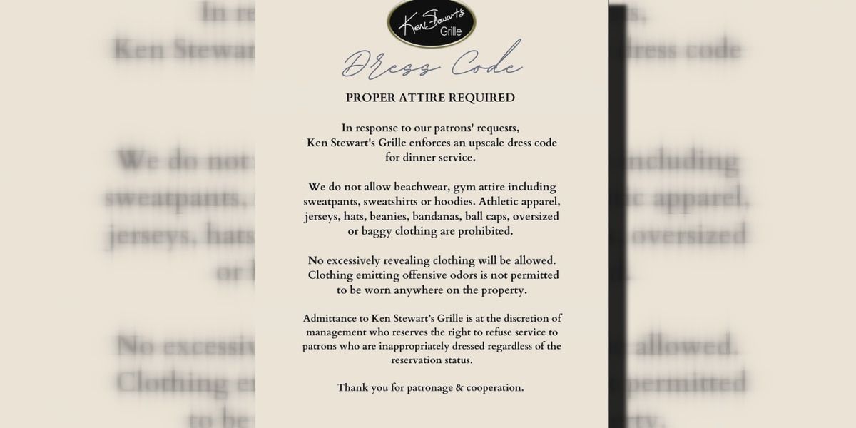 Northeast Ohio restaurant enforces new dress code