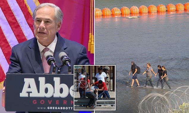 Texas Gov. Greg Abbott defends building floating border wall along Rio Grande to try and slow migrants from crossing border into US