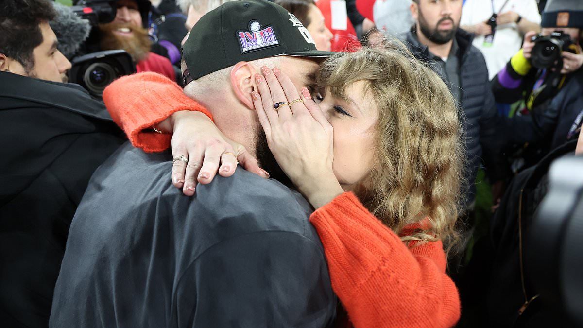 Travis Kelce reveals he and Taylor Swift had been dating for a month before she went to her first Chiefs game against the Bears in September and says their relationship 'is a beautiful thing'