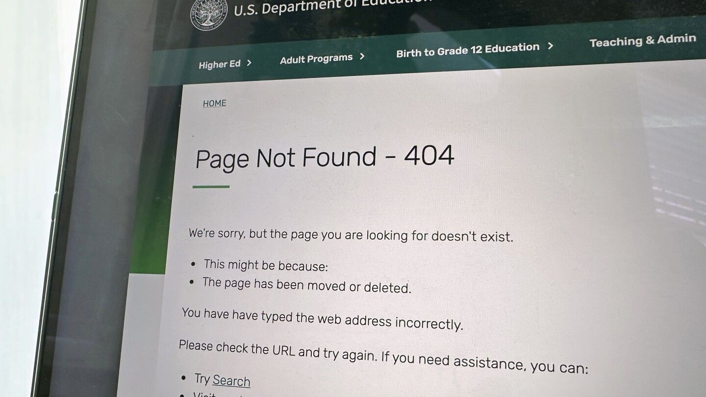 A list of government web pages that went dark Friday