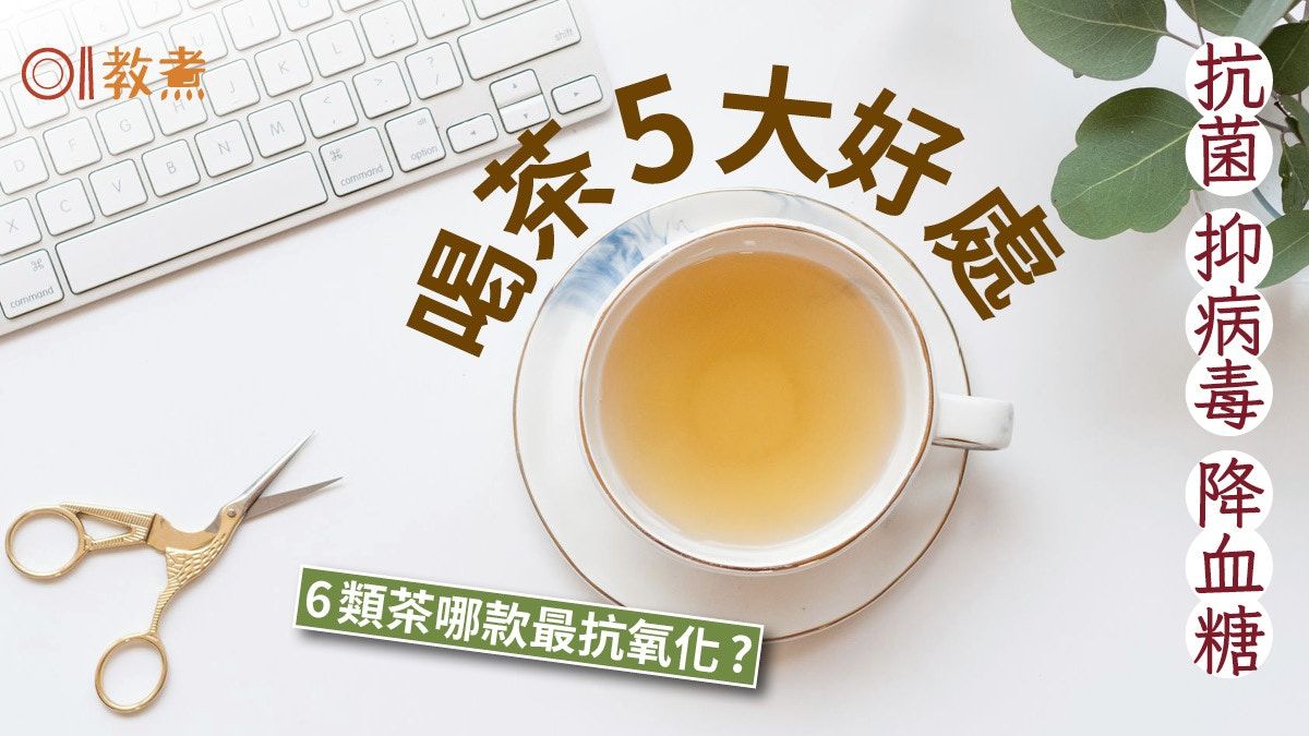 飲茶養生｜抗菌抑病毒降血糖5大好處 6類茶哪款最抗氧化？